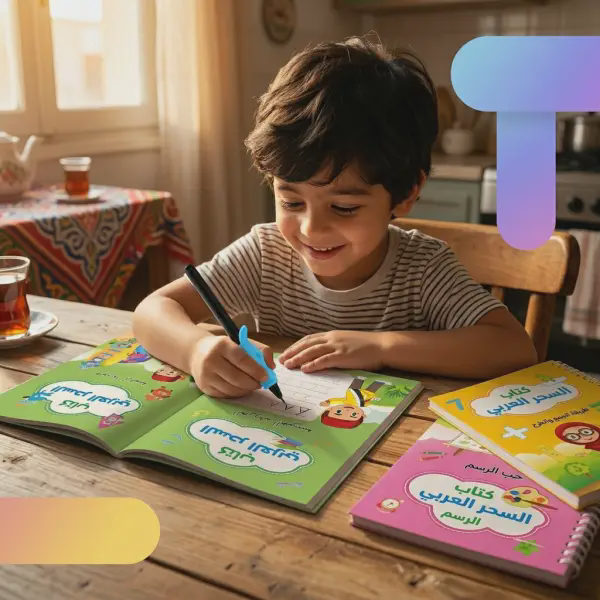 مجموعة كتب + أقلام سحرية لتعليم الأطفال