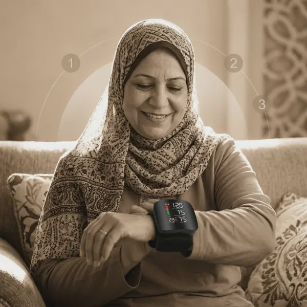 جهاز قياس ضغط الدم الرقمي الذكي للمتابعة الدقيقة