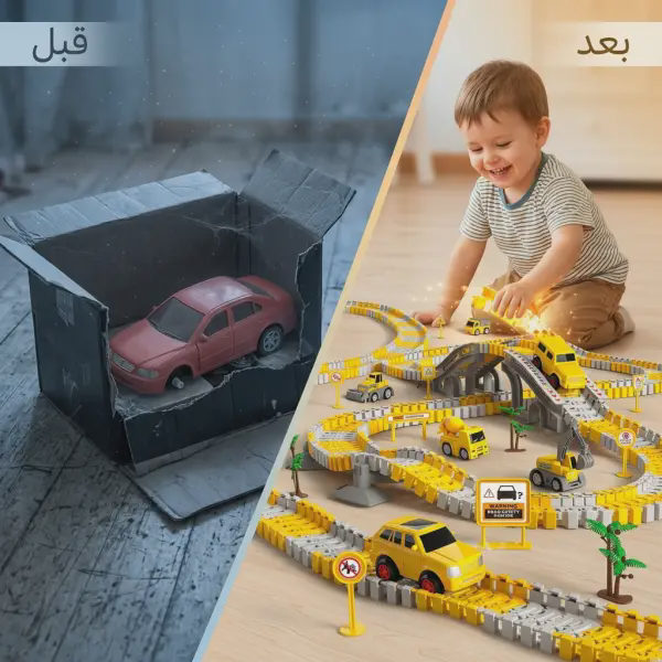 مجموعة سيارات مسار البناء