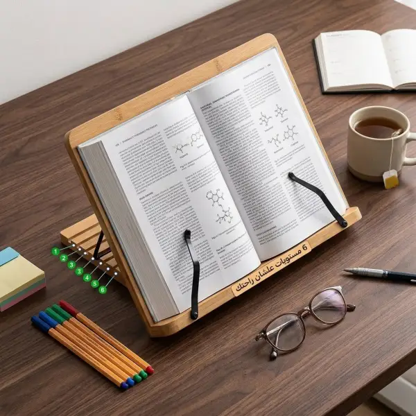 حامل الكتاب للقراءة والمذاكرة لحماية الرقبة والظهر والعينين