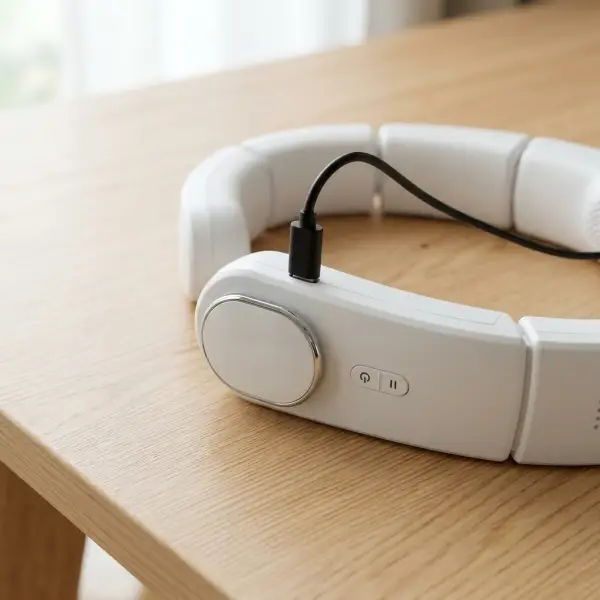 مروحة الرقبة المحمولة بلا شفرات — ٣ سرعات وشحن USB