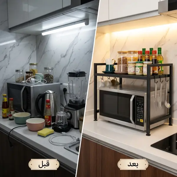 حامل ميكرويف معدن قابل للتعديل